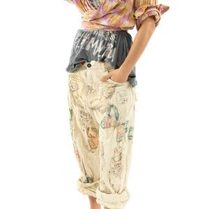 NWT *Rare* Magnolia Pearl Butterfly Ranchero Denim Pant in Mariposa